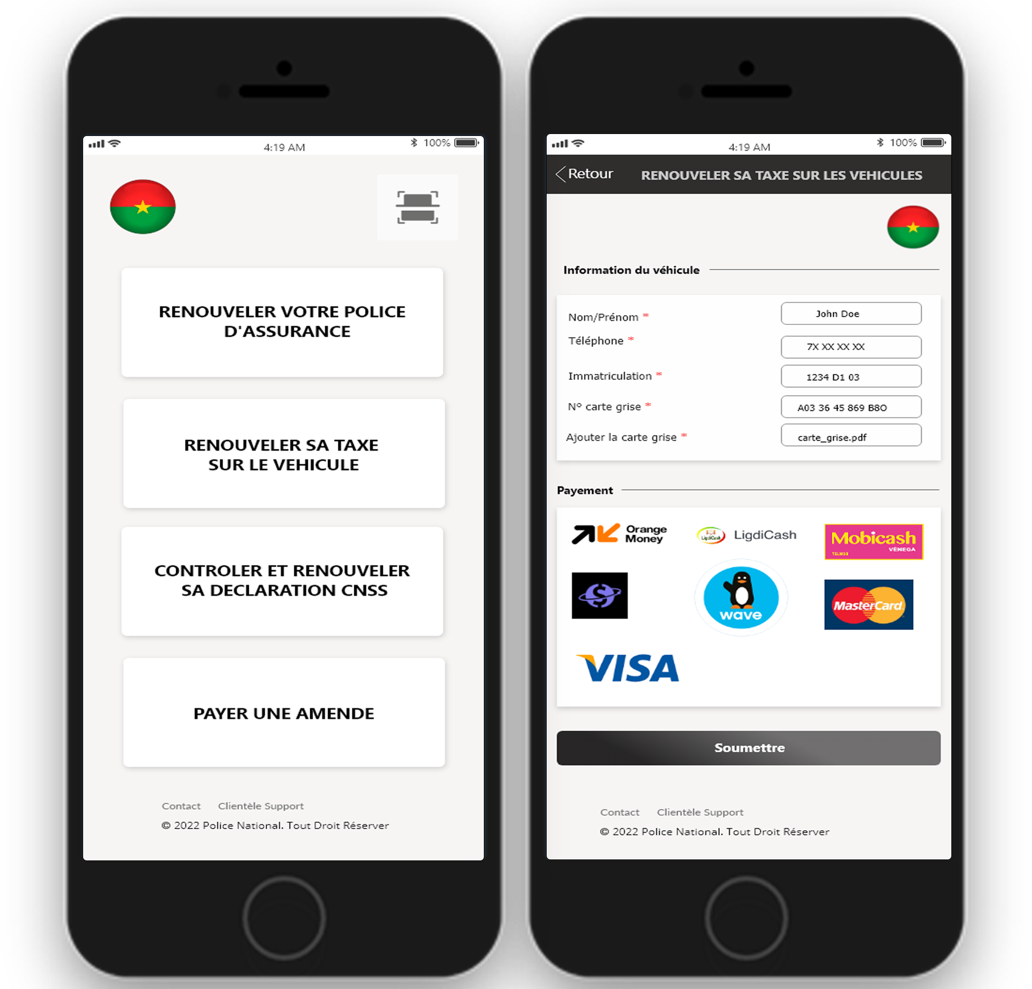 Liste des amendes du citoyen